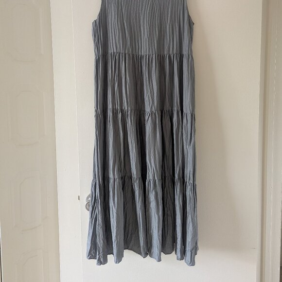 Eileen Fisher-Crushed Silk Habutai Tiered Dress Size XS - Excellent Condition - Picture 5 of 5